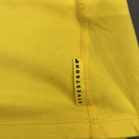 Nike Livestrong Womens 1/4 Zip Pullover Size Lg Yellow Athletic Stretch Shirt FS - Picture 6 of 11